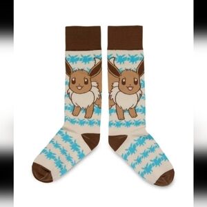 NEW Eevee Socks Pokemon Center Official Authentic Pokemon Socks Adult One Size